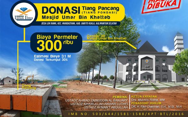 Donasi Pembangunan Masjid Umar bin Khattab Pondok Pesantren Intan Ilmu